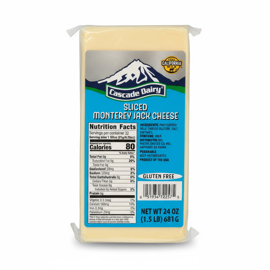 Sliced Monterey Jack Cheese